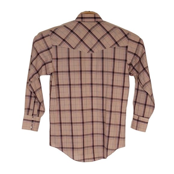 Plains Western Wear Long Sleeve Pearl Snap Button Up Shirt Size Small - Picture 2 of 6